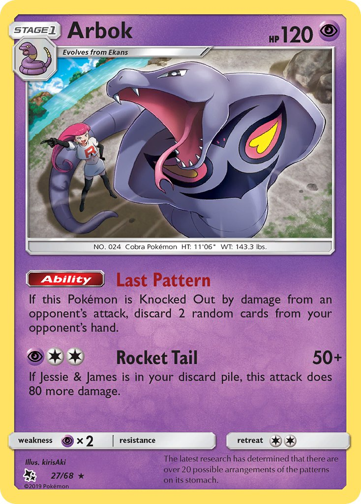 Arbok Pokémon card