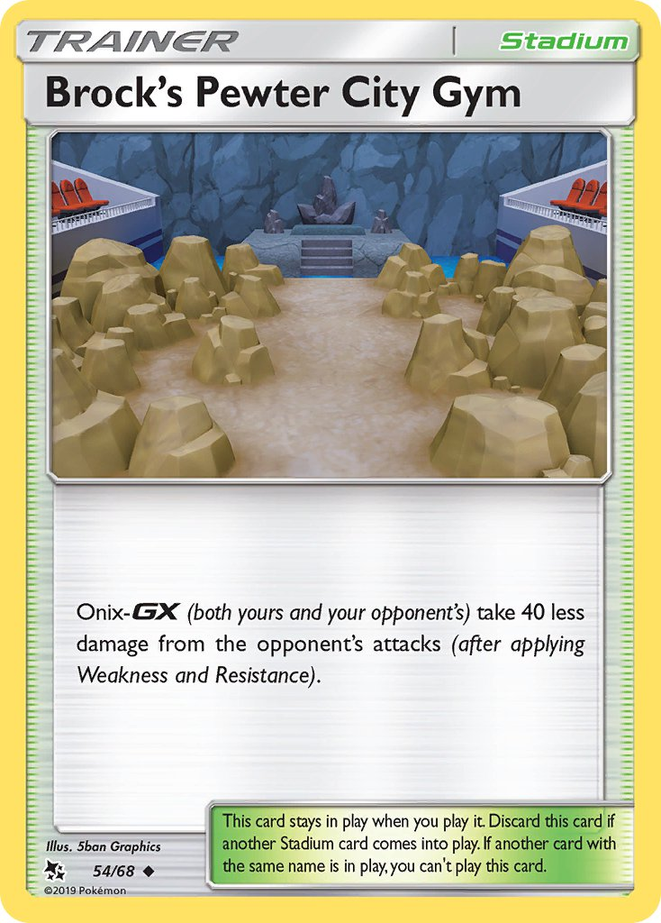 Brock's Pewter City Gym Pokémon card