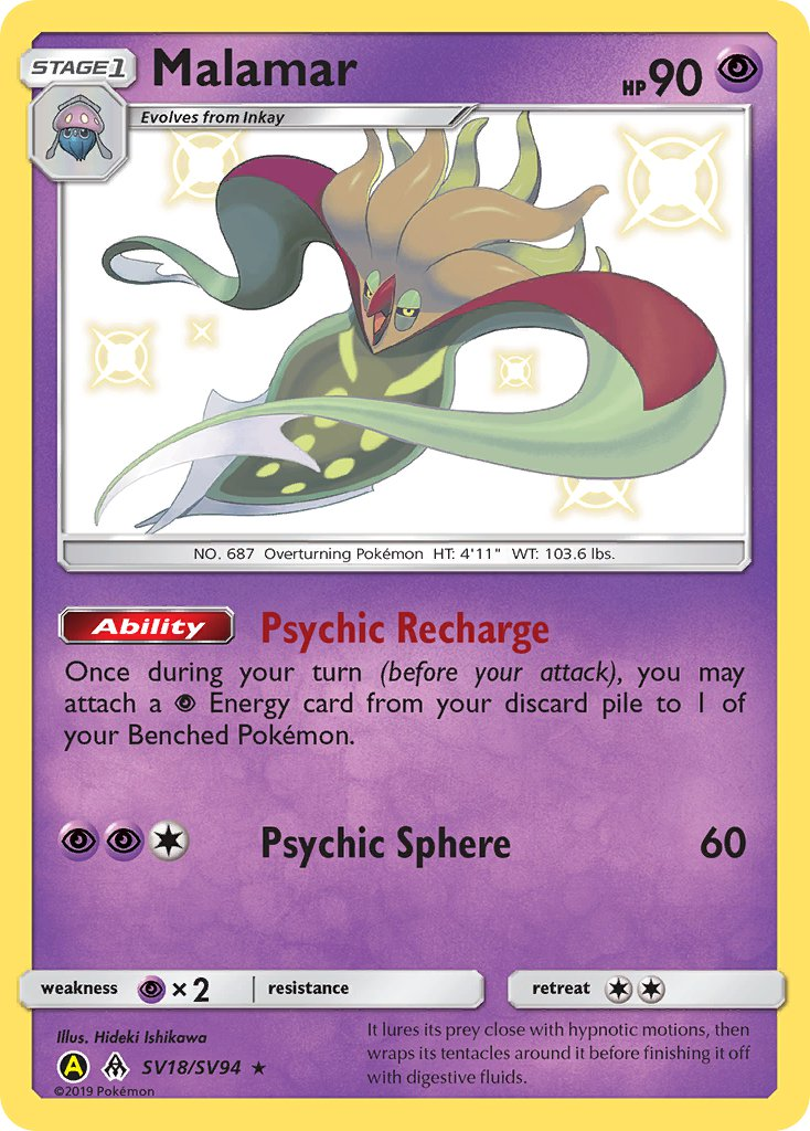 Malamar Pokémon card