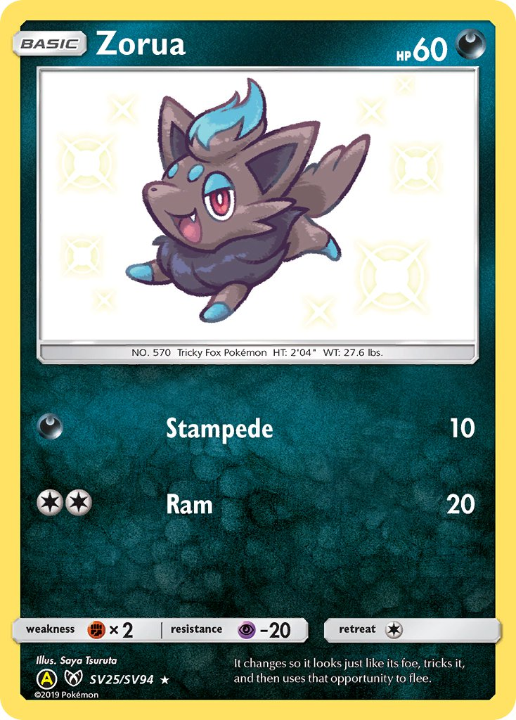 Zorua Pokémon card