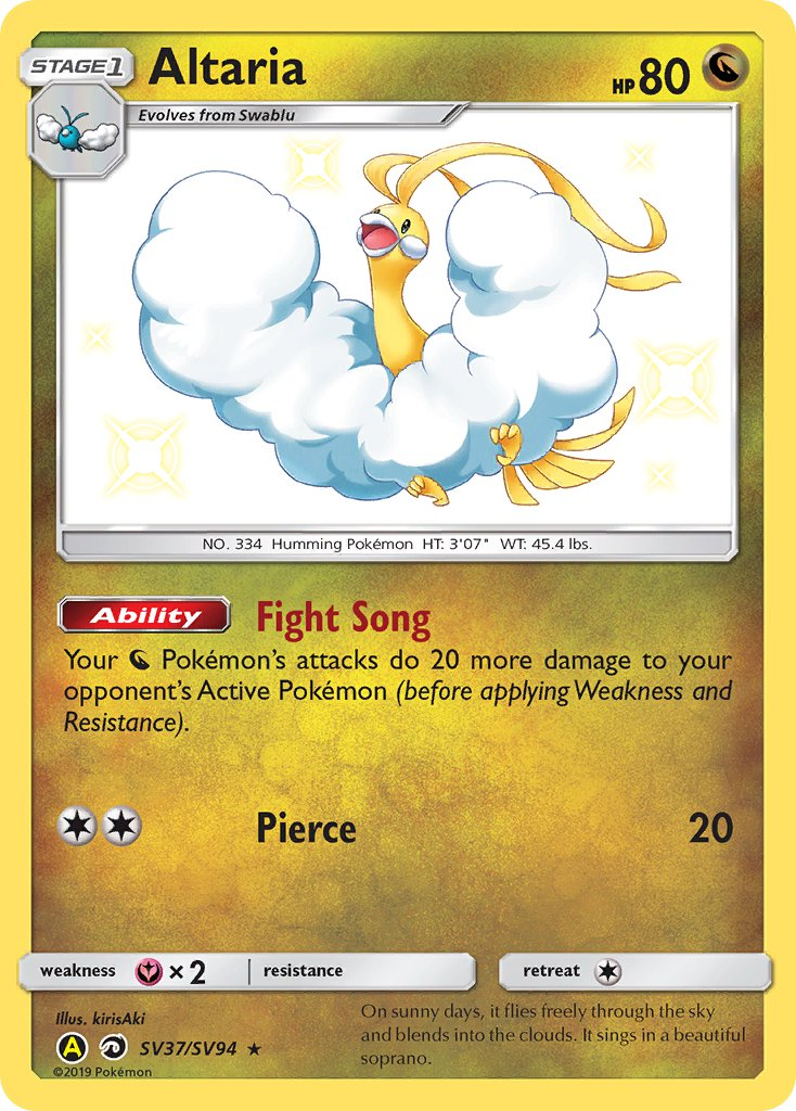 Altaria Pokémon card