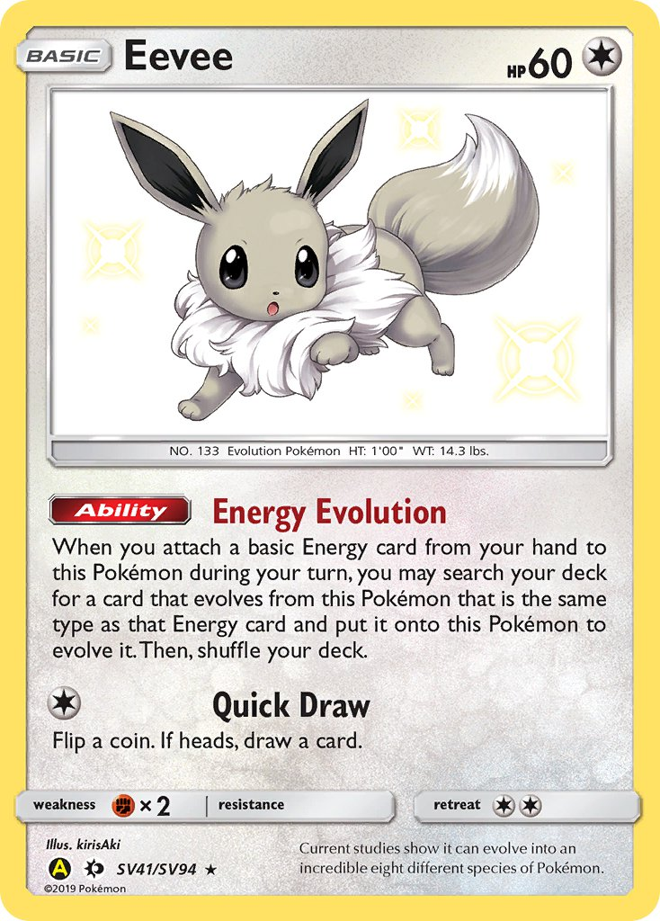 Eevee Pokémon card