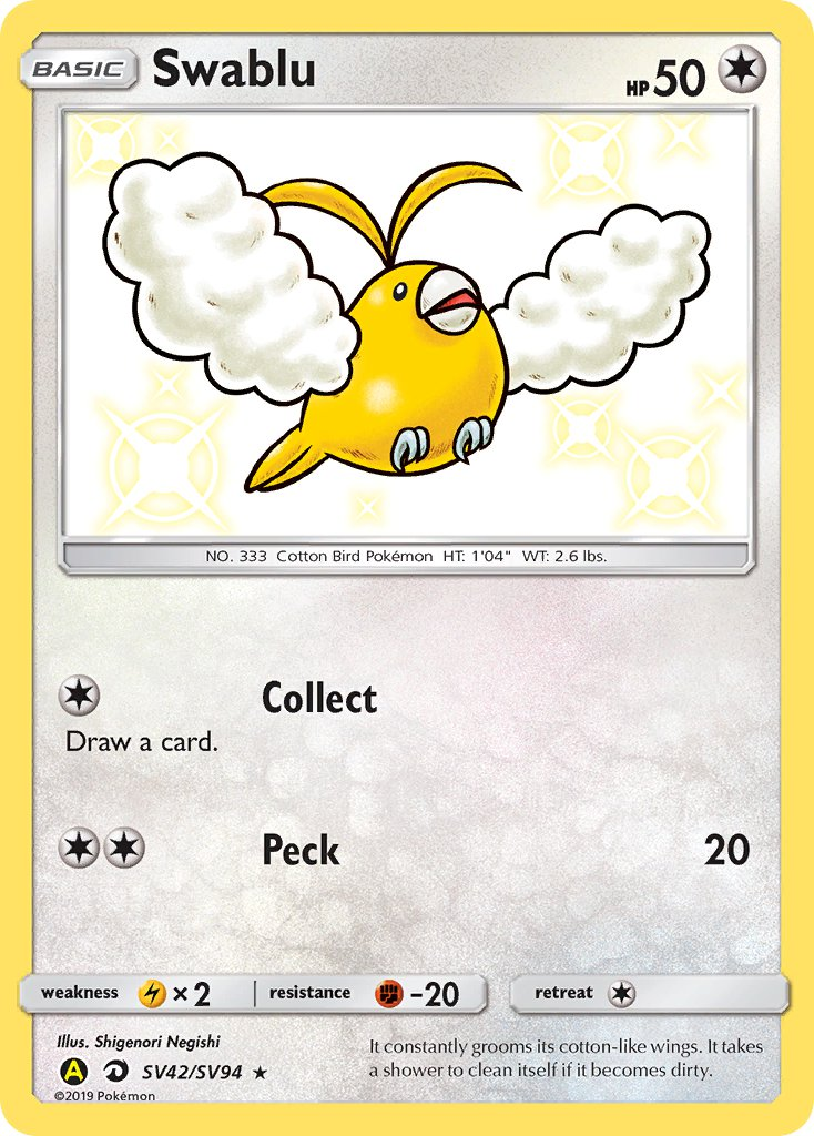 Swablu Pokémon card