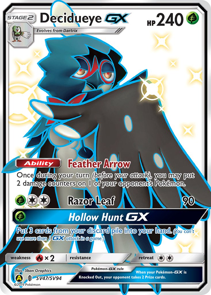 Decidueye GX Pokémon card