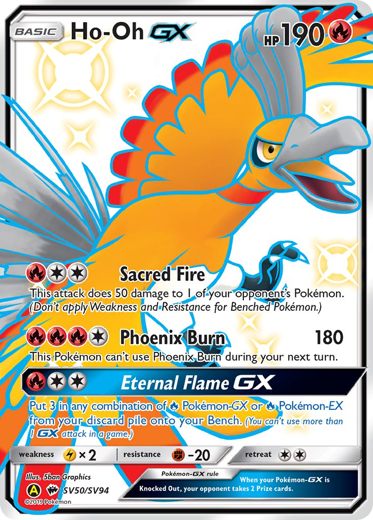 Ho-Oh GX Pokémon card