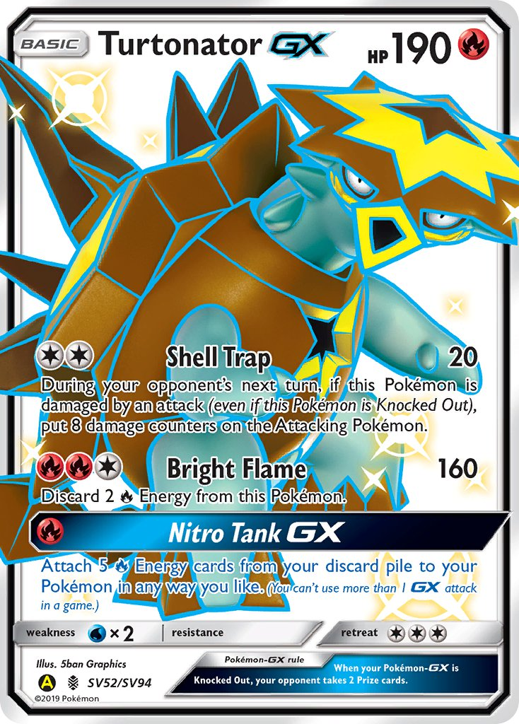 Turtonator GX Pokémon card