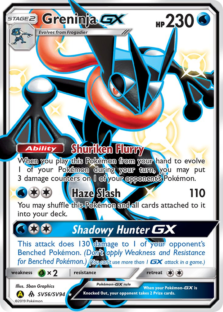 Greninja GX Pokémon card