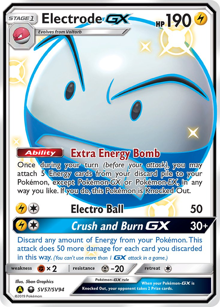 Electrode GX Pokémon card