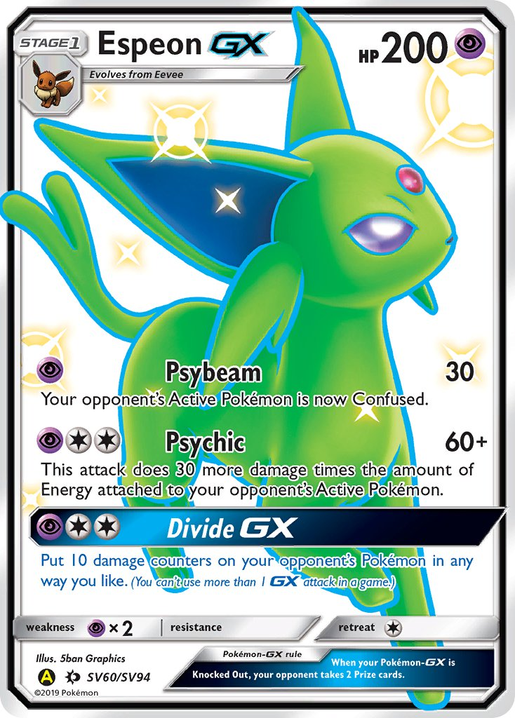 Espeon GX Pokémon card