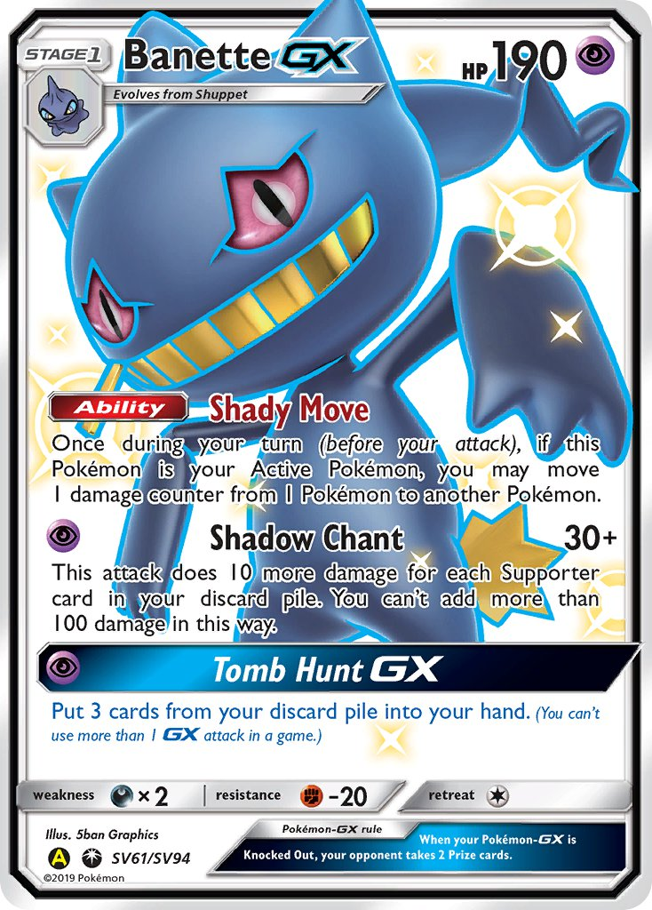 Banette GX Pokémon card