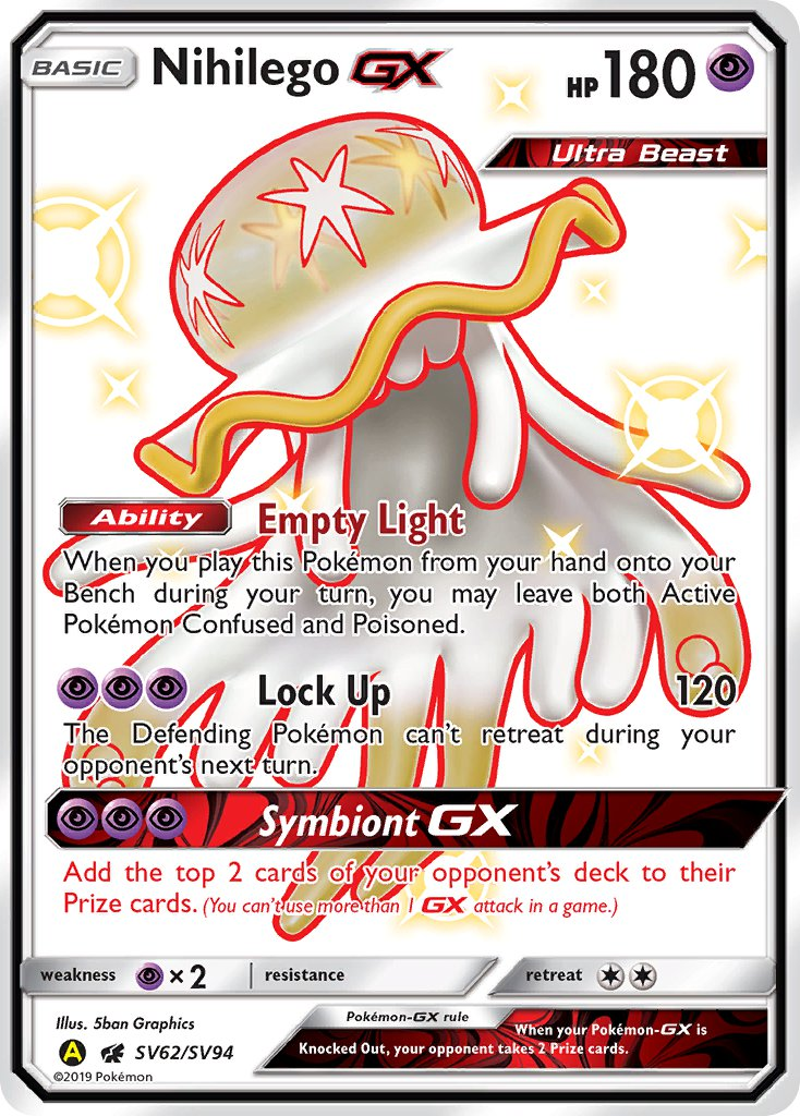 Nihilego GX Pokémon card