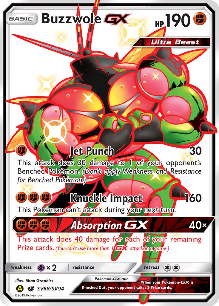 Buzzwole GX Pokémon card