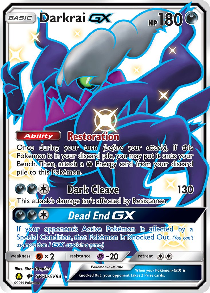 Darkrai GX Pokémon card