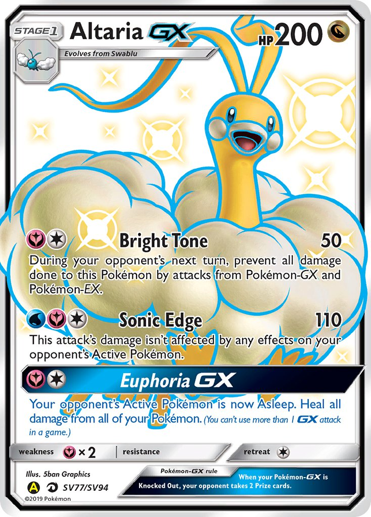 Altaria GX Pokémon card