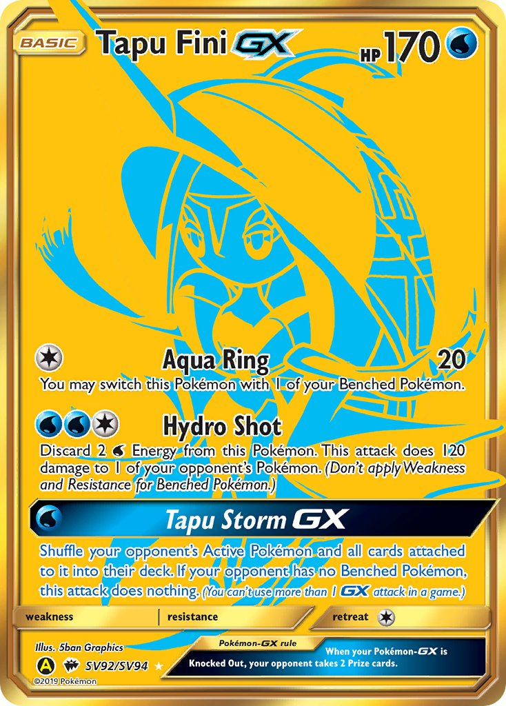 Tapu Fini GX Pokémon card