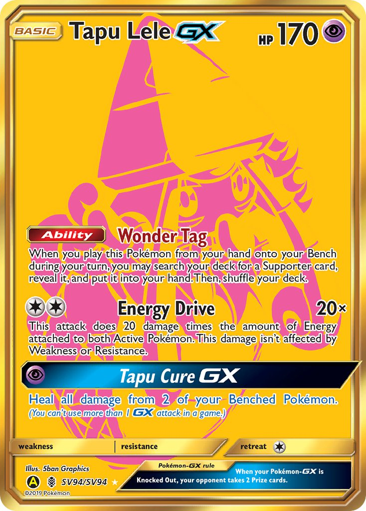Tapu Lele GX Pokémon card