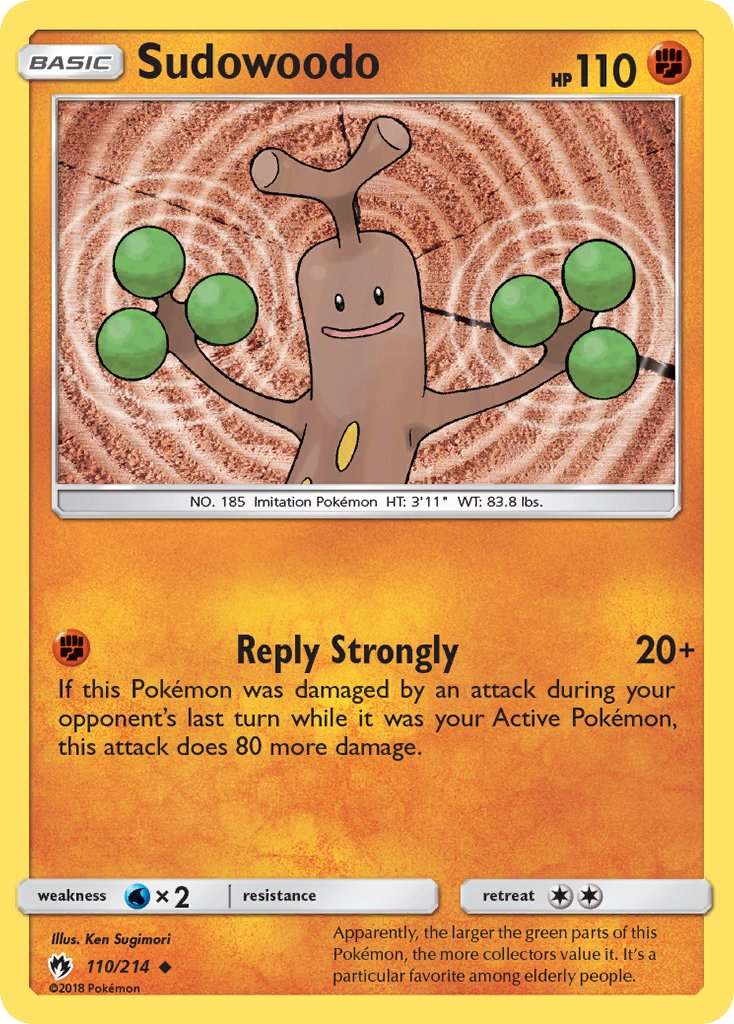 Sudowoodo Pokémon card