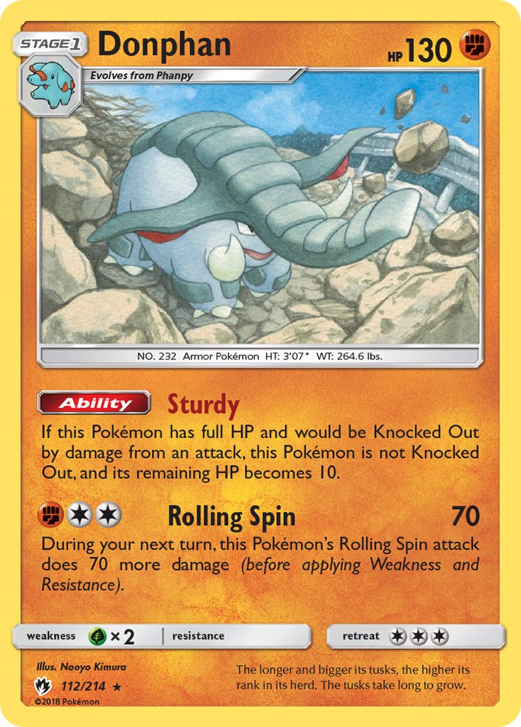 Donphan Pokémon card