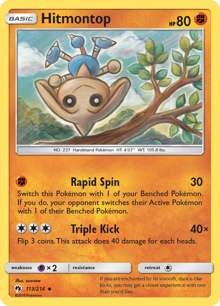 Hitmontop Pokémon card