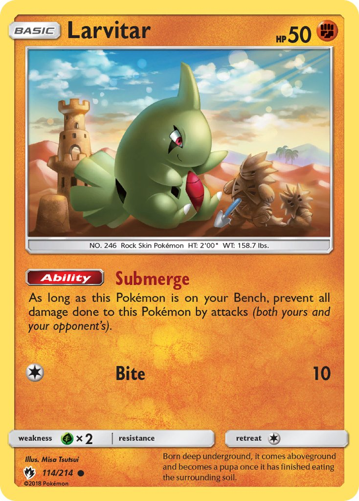 Larvitar Pokémon card