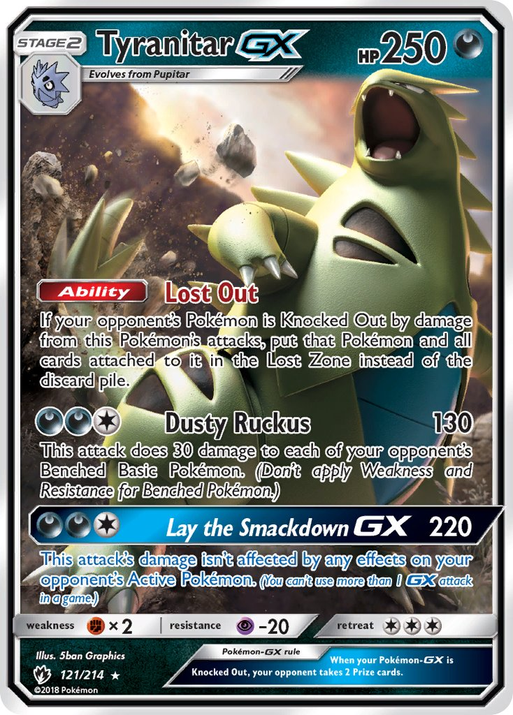 Tyranitar GX Pokémon card
