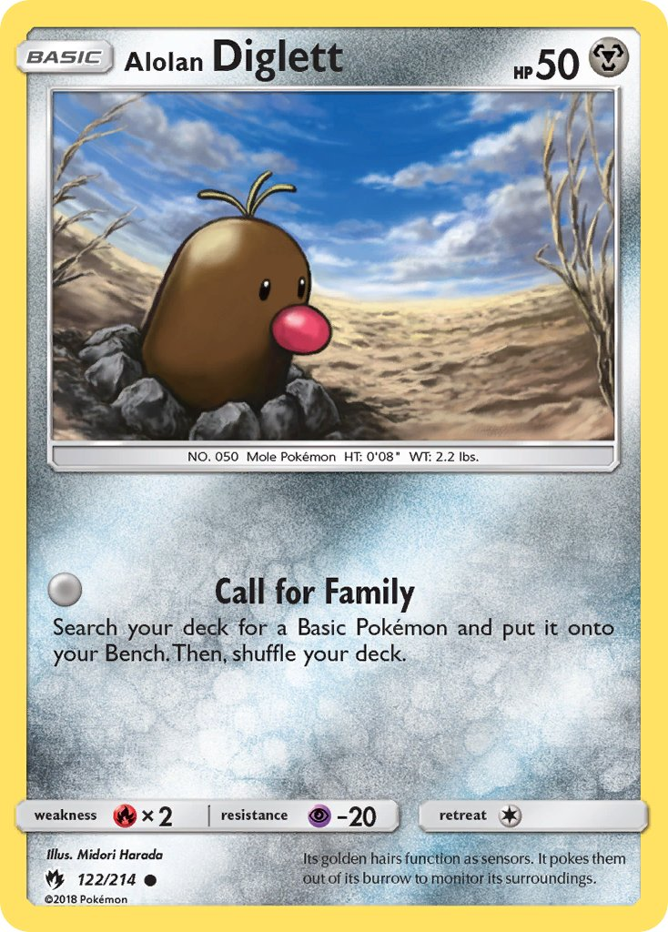 Alolan Diglett Pokémon card