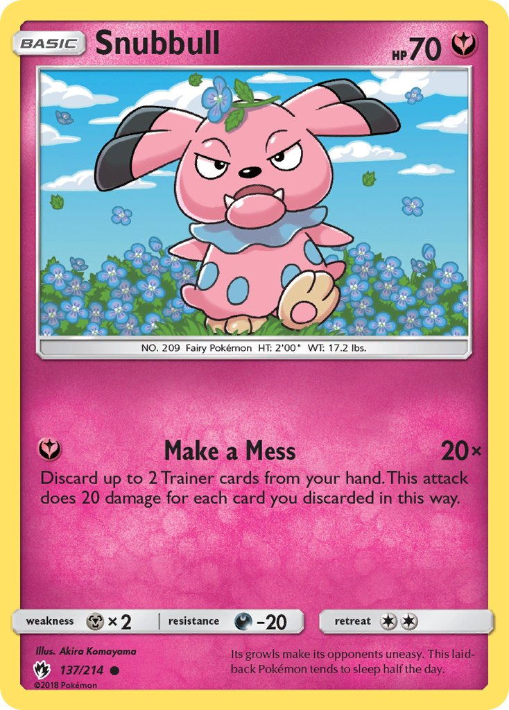 Snubbull Pokémon card