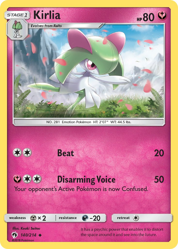 Kirlia Pokémon card