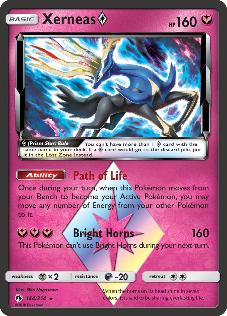 Xerneas Prism Star Pokémon card