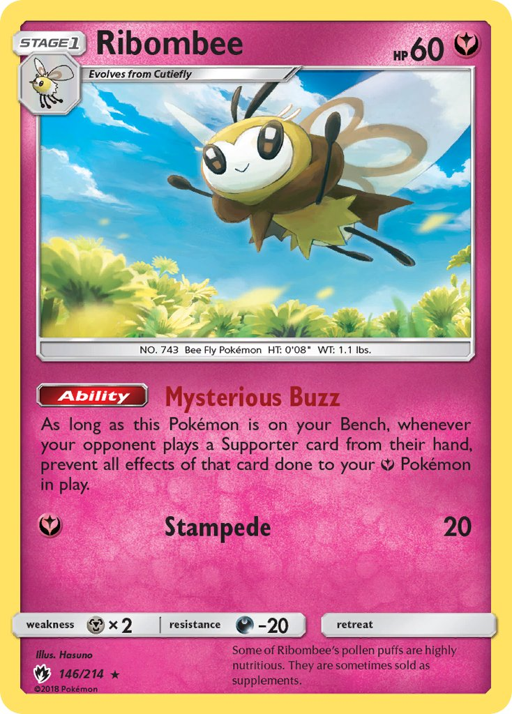Ribombee Pokémon card