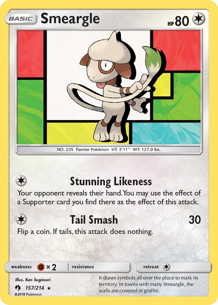 Smeargle Pokémon card