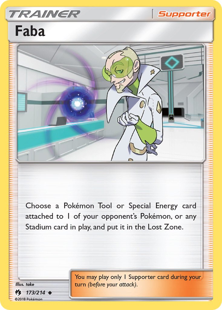 Faba Pokémon card