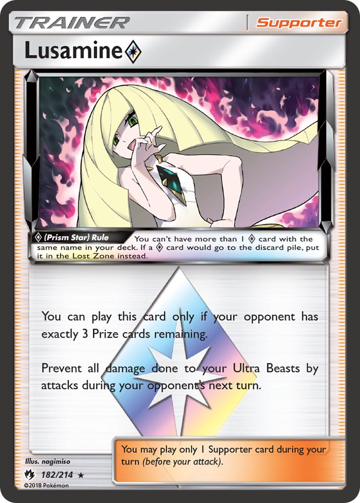 Lusamine Prism Star Pokémon card