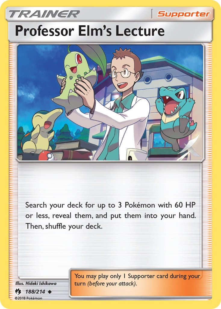 Professor Elm's Lecture Pokémon card
