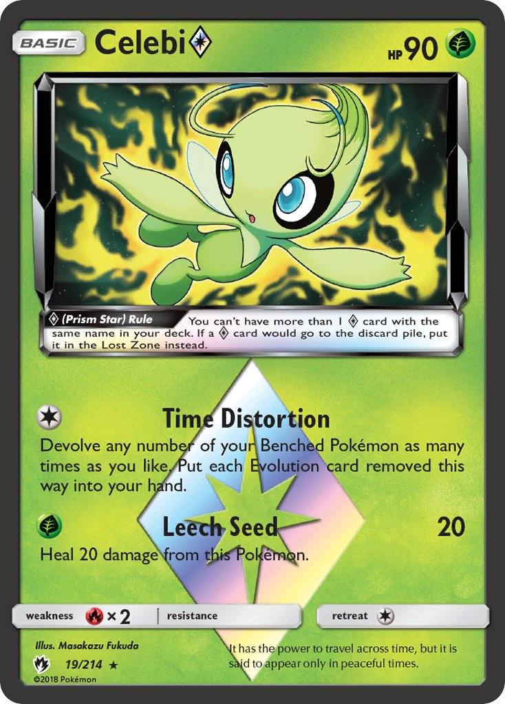 Celebi Prism Star Pokémon card