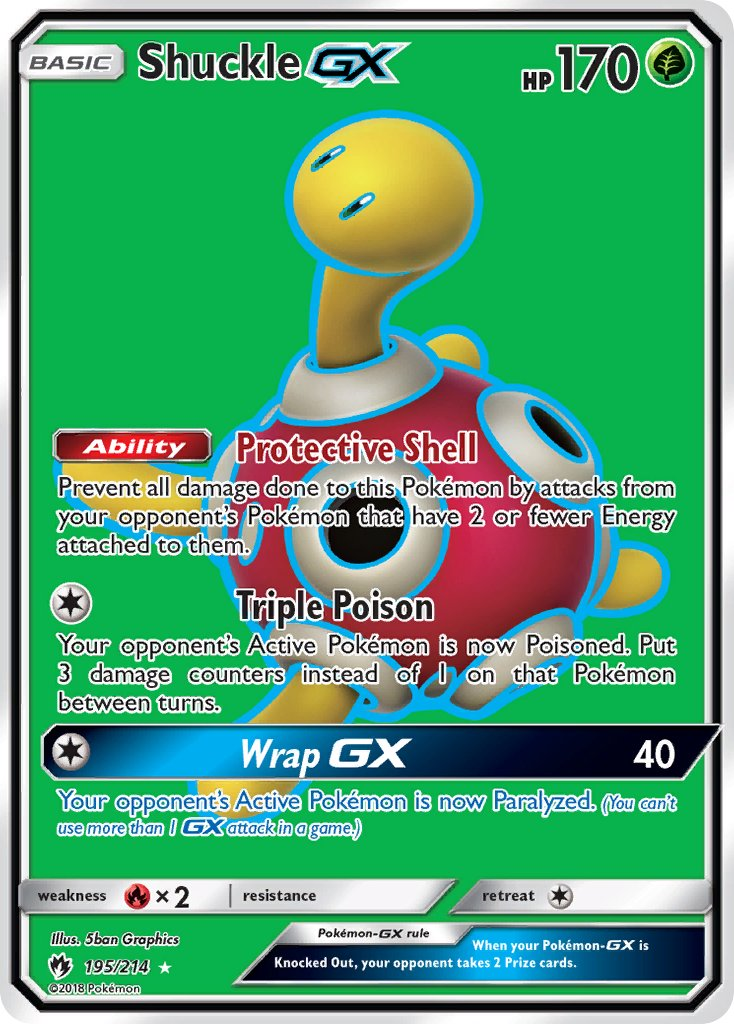 Shuckle GX Pokémon card