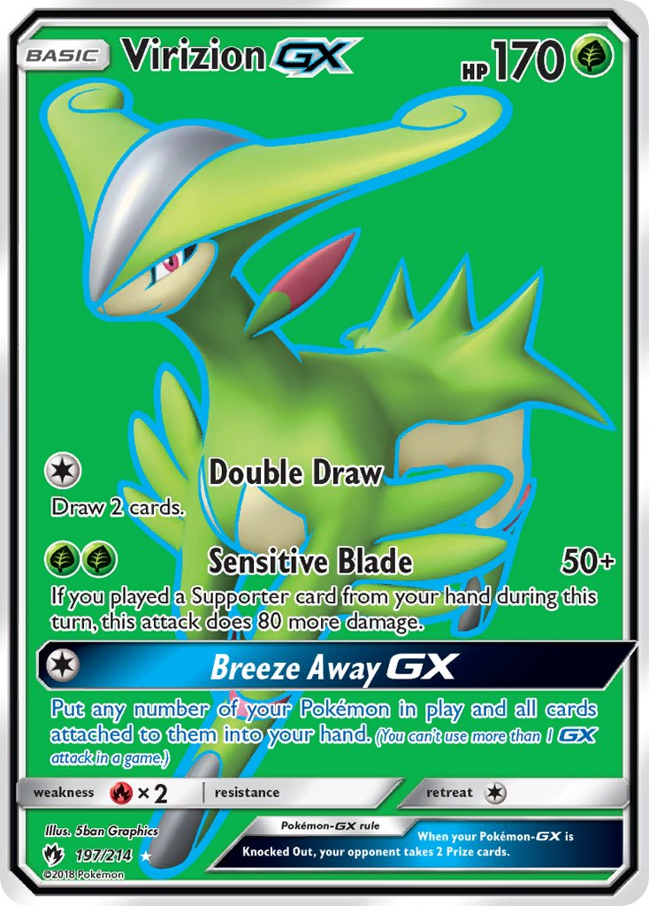 Virizion GX Pokémon card