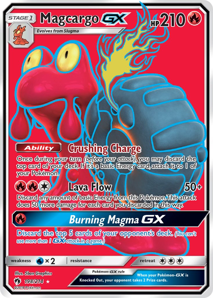 Magcargo GX Pokémon card