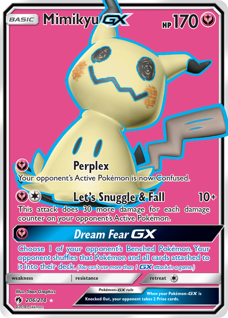 Mimikyu GX Pokémon card