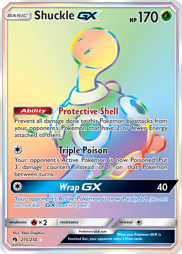Shuckle GX Pokémon card