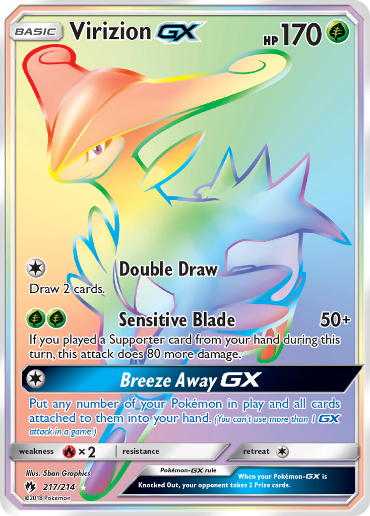 Virizion GX Pokémon card