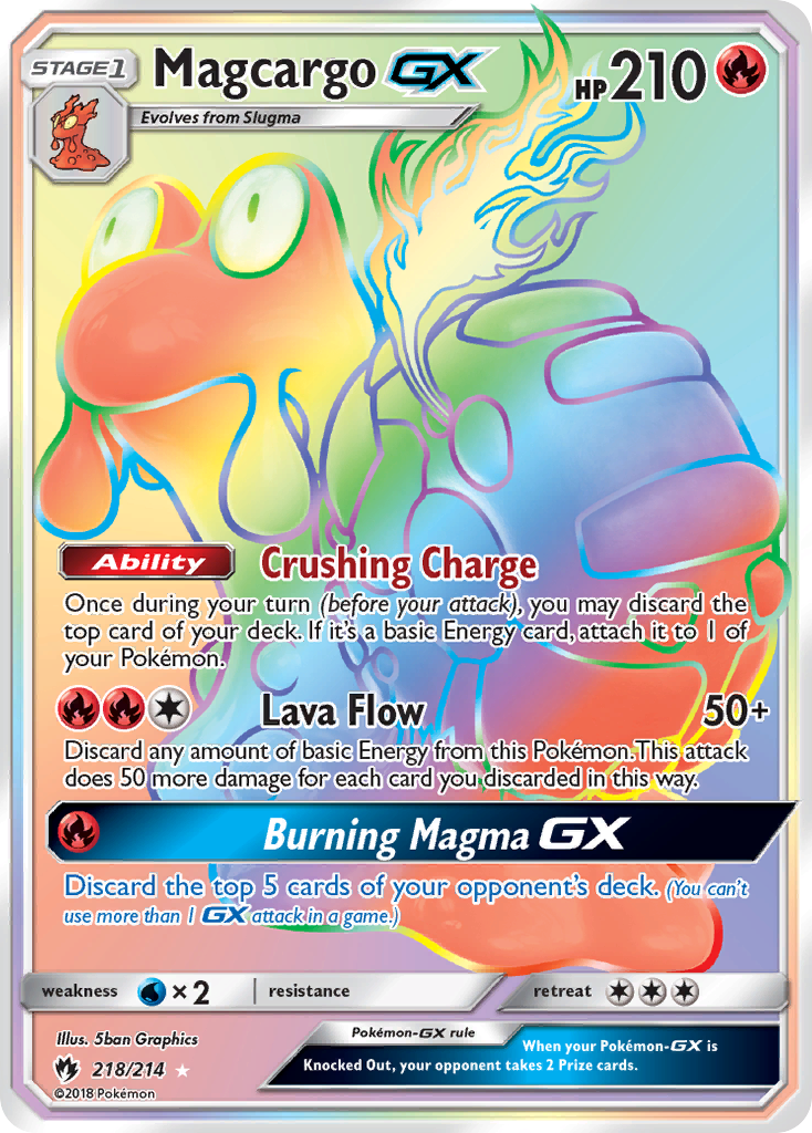 Magcargo GX Pokémon card