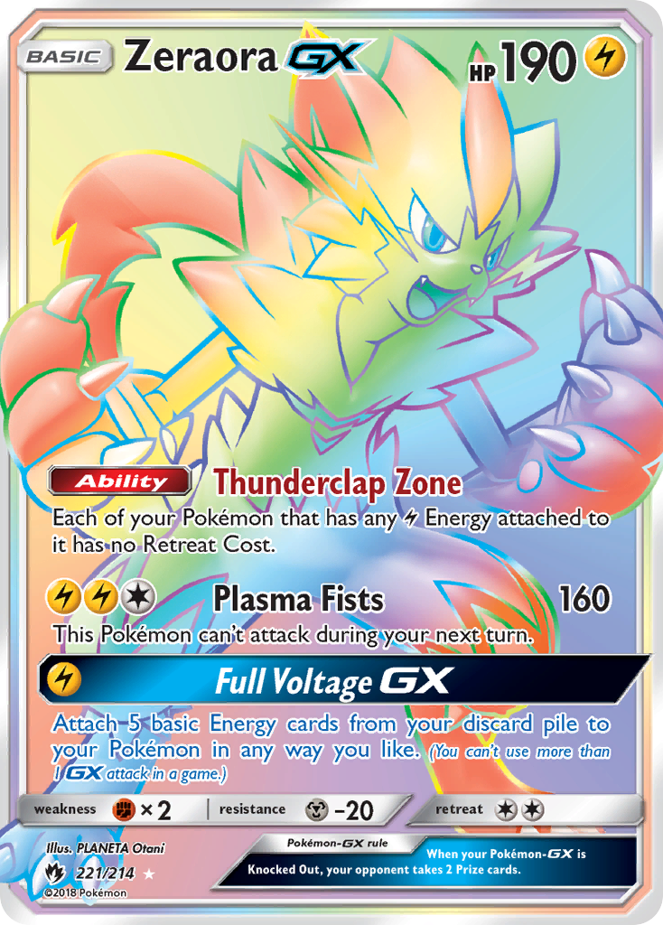 Zeraora GX Pokémon card