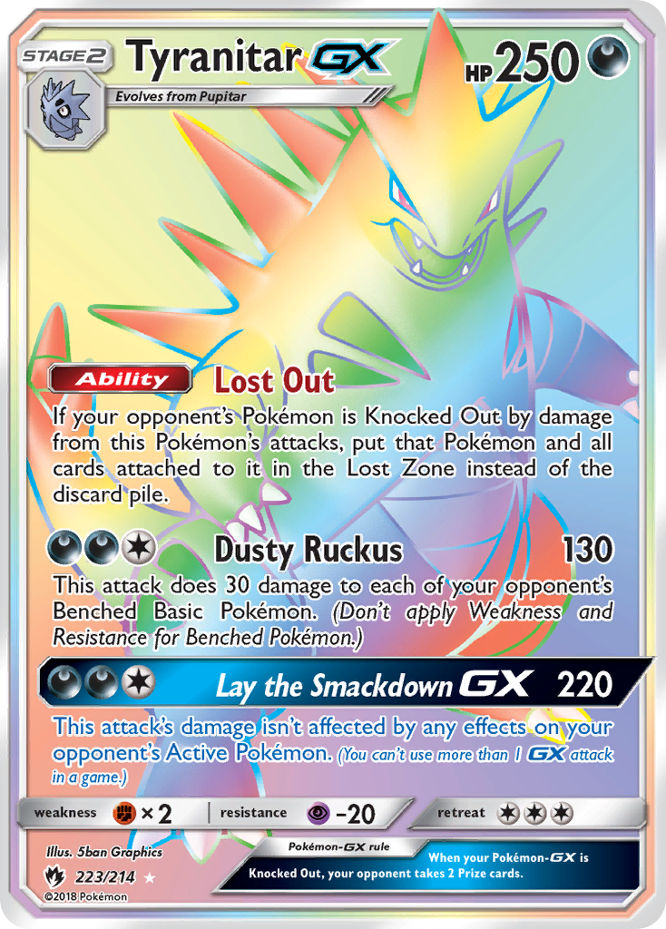 Tyranitar GX Pokémon card