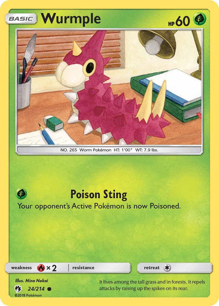 Wurmple Pokémon card