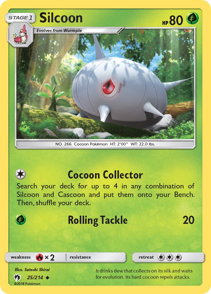 Silcoon Pokémon card