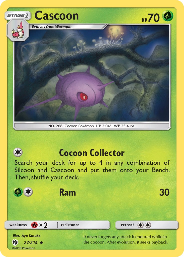 Cascoon Pokémon card