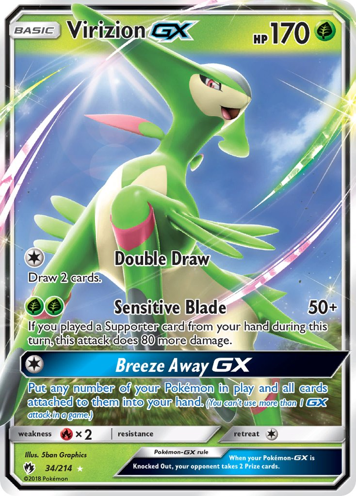 Virizion GX Pokémon card
