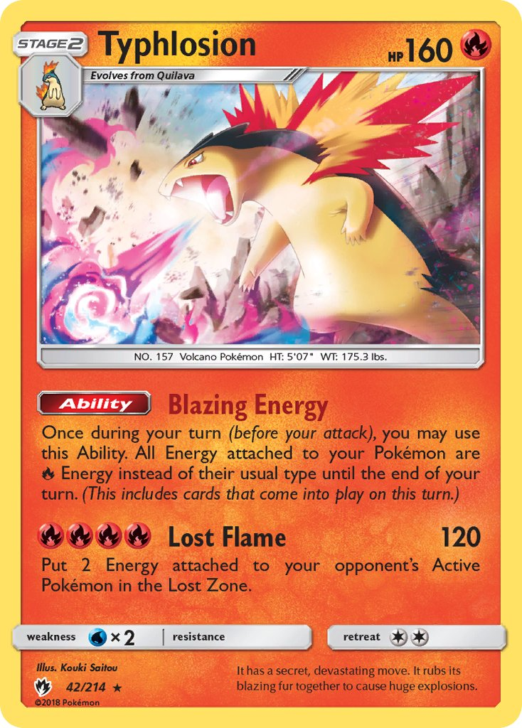 Typhlosion Pokémon card