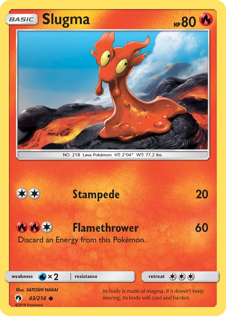 Slugma Pokémon card